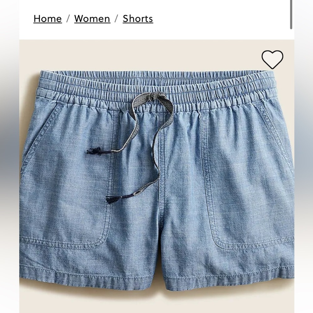 Jcrew chambray seaside shorts